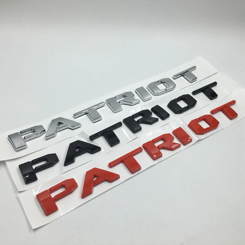 Image 3 Colors Option For Jeep Patriot Emblems Nameplate Badge Decal Car Door Side Whole Body Front Tail Sticker