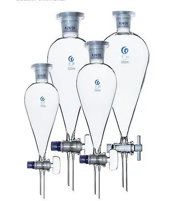 125ml 19/26 Joint Chemistry Laborotary Glass Pear Shaped Separatory Funnel with PTFE Stopcock
125ml 19/26 Joint Chemistry Laborotary Glass Pear Shaped Separatory Funnel with PTFE Stopcock