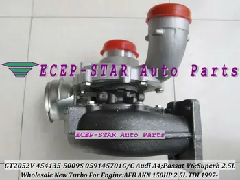 Free Ship GT2052V 454135 454135-5009S 454135-0006 Turbo Turbocharger For AUDI A4 A6 A8 VW Passat SKODA Superb V6 AFB AYM AKN 2.5
Free Ship GT2052V 454135 454135-5009S 454135-0006 Turbo Turbocharger For AUDI A4 A6 A8 VW Passat SKODA Superb V6 AFB AYM AKN 2.5