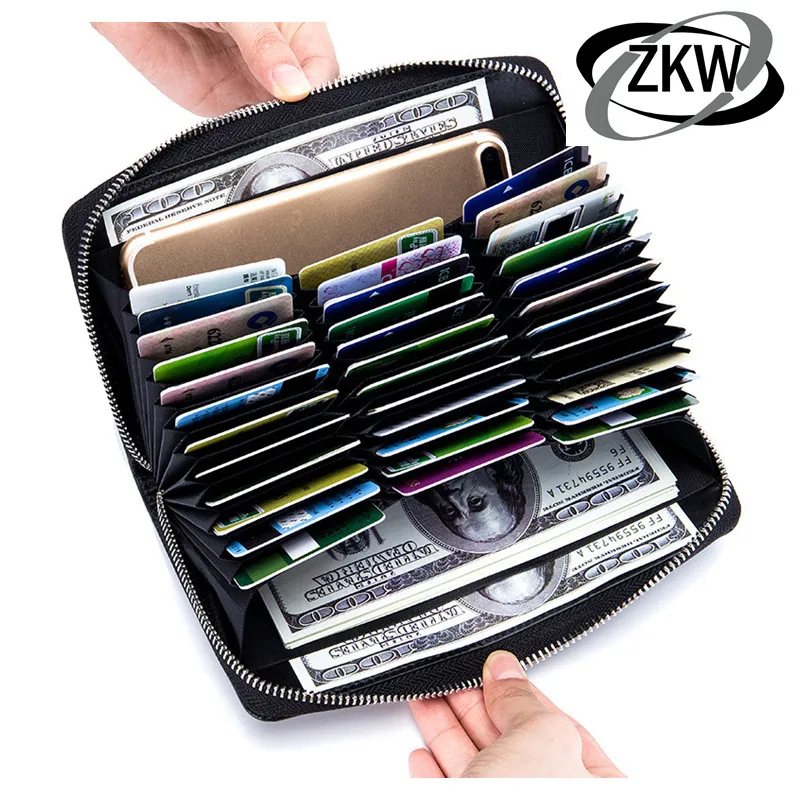 Real Leather Organ Card Long Wallet Passport Bag Multi-Card Multi-Function Male And Female Large Capacity Business Card Package
Real Leather Organ Card Long Wallet Passport Bag Multi-Card Multi-Function Male And Female Large Capacity Business Card Package