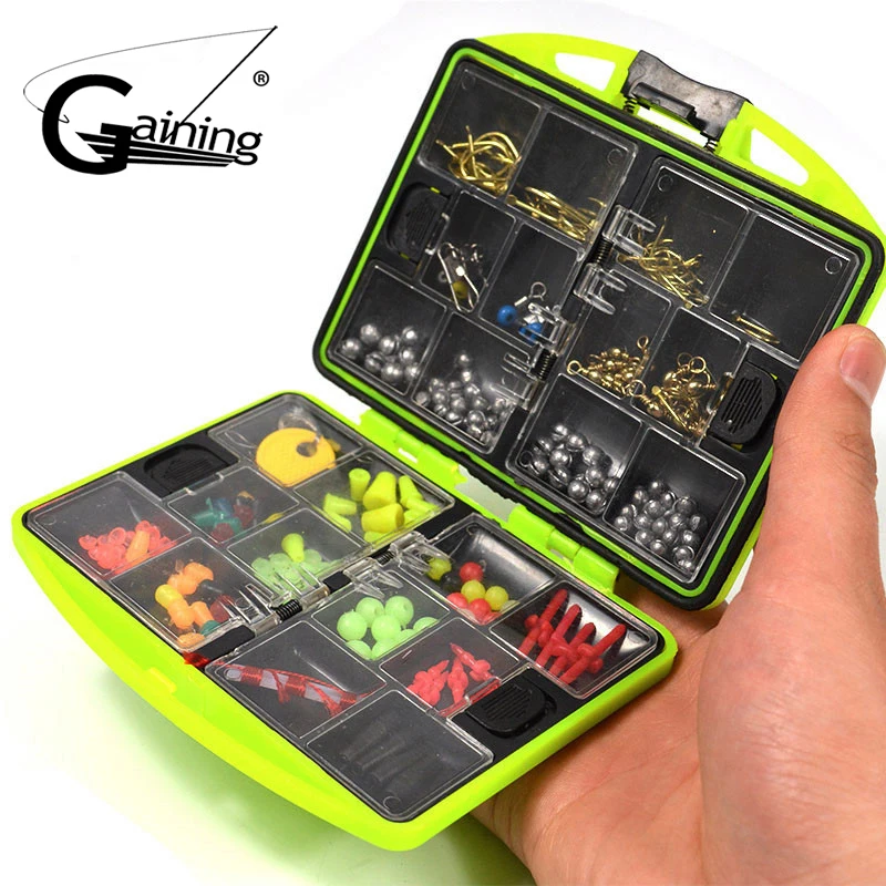 Carp fishing accessories set for freshwater and saltwater fishing, box-hooks, swivels, double loops, 181PCs
Carp fishing accessories set for freshwater and saltwater fishing, box-hooks, swivels, double loops, 181PCs