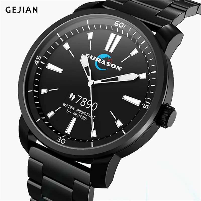 Smart watch Stainless Steel luxury Men IP68 Waterproof Support Sleep monitor steps pedometer Track quartz Sport Watches Relogio
Smart watch Stainless Steel luxury Men IP68 Waterproof Support Sleep monitor steps pedometer Track quartz Sport Watches Relogio