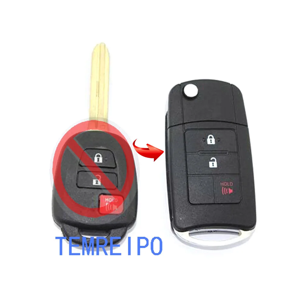 2+1 Buttons Modified Folding Flip Remote Key Shell Case For Toyota Corolla Camry Reiz New Vios Crown RAV4 Key Fob Cove
2+1 Buttons Modified Folding Flip Remote Key Shell Case For Toyota Corolla Camry Reiz New Vios Crown RAV4 Key Fob Cove