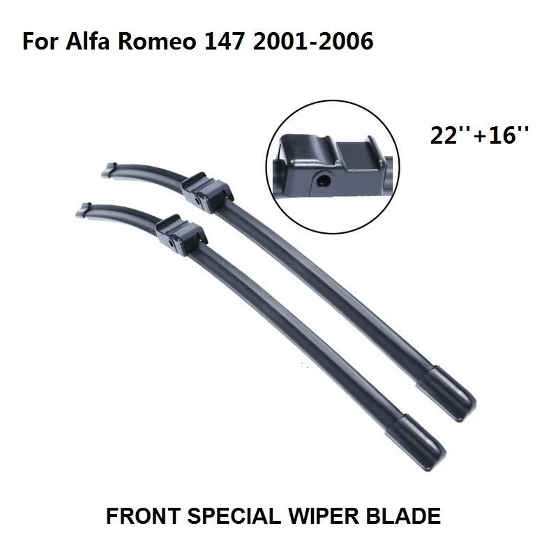 Стеклоочистители для Alfa Romeo 147 2001-2006 22 ''+ 16'', аксессуары для автомобильных стеклоочистителей из натурального каучука
Стеклоочистители для Alfa Romeo 147 2001-2006 22 ''+ 16'', аксессуары для автомобильных стеклоочистителей из натурального каучука