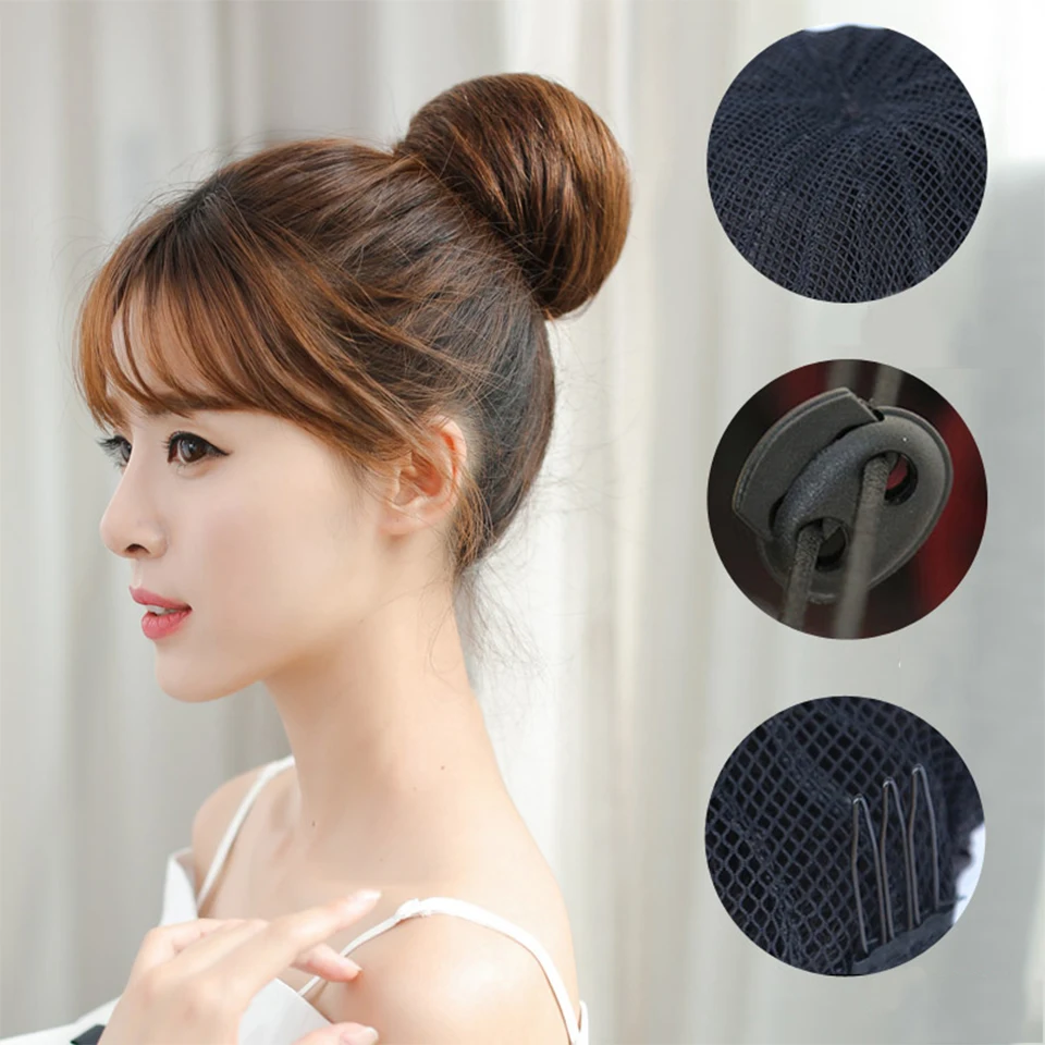 Buqi Donut Chignon Balck Color Straight Rubber Band Drawstring Synthetic High Temperature Fiber Fashion Women Hair Accessories
Buqi Donut Chignon Balck Color Straight Rubber Band Drawstring Synthetic High Temperature Fiber Fashion Women Hair Accessories