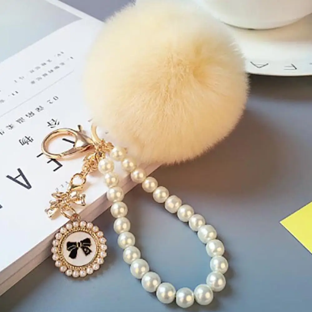 8CM Imitation Rabbit Fur Fluffy Pendant Ball Pompom Charm 11 Colors Key Chain Handbag Rings | Украшения и аксессуары