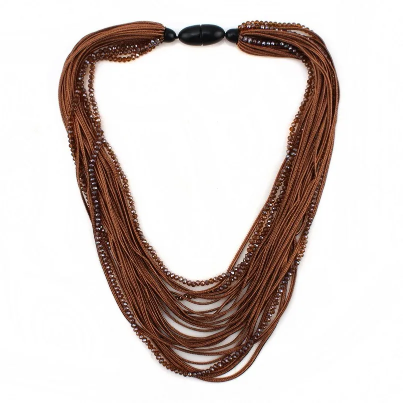 Bib Multi Layers Rope Chain Chunky Crystal Bead Statement Long Necklace for Women Florate Brand Handmade Party Pendant Necklace
Bib Multi Layers Rope Chain Chunky Crystal Bead Statement Long Necklace for Women Florate Brand Handmade Party Pendant Necklace
