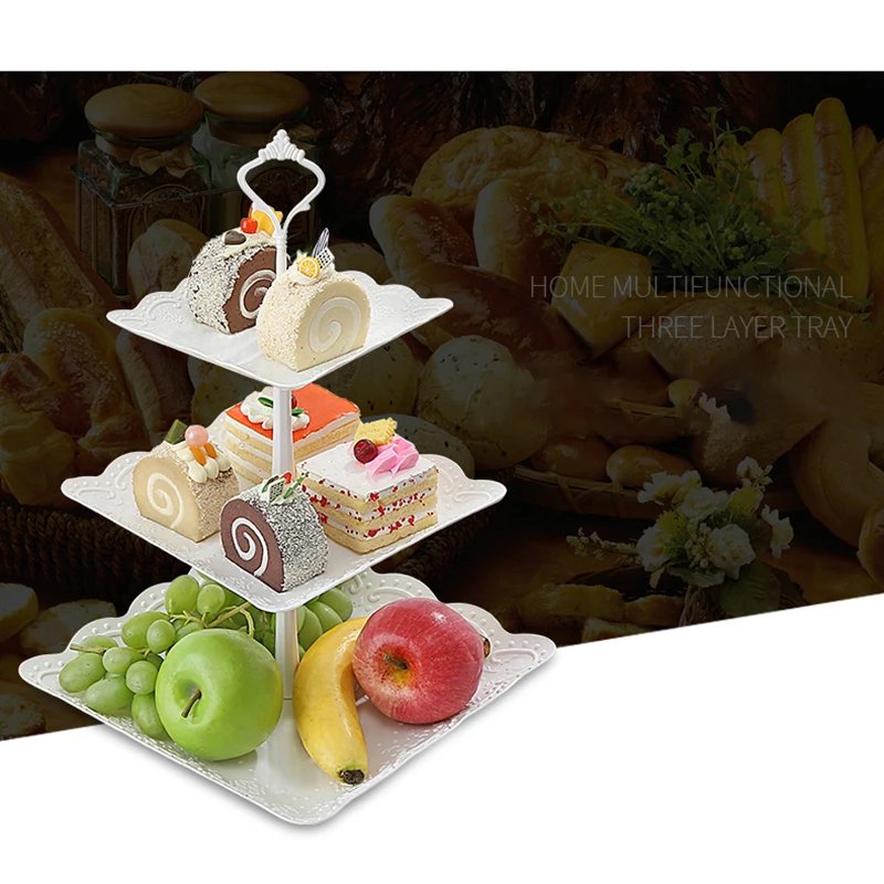 Three-layer Cake Dessert Plates Detachable For Party Table Plastic Tableware Fruit Snack Specialty Plates Dish Food Tray
Three-layer Cake Dessert Plates Detachable For Party Table Plastic Tableware Fruit Snack Specialty Plates Dish Food Tray