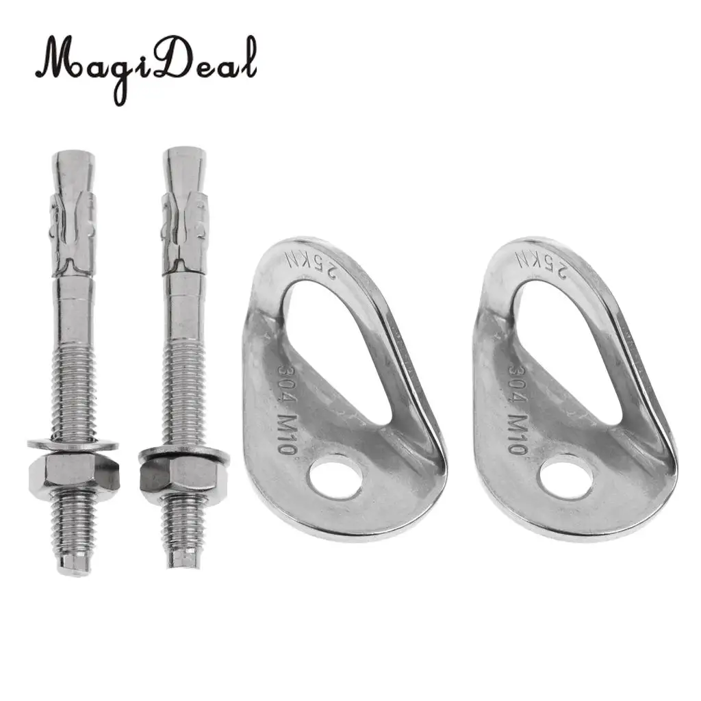 MagiDeal 2pcs 25KN Rock Climbing Anchor Hanger & Expansion Bolt Nut Safety Gear Set