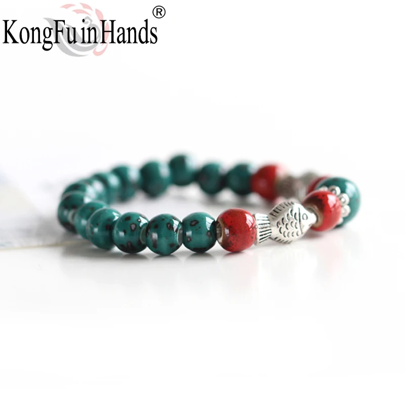Handmade High Temperature Ceramic Creative Bracelet For Women Fish Shape Lucky Bracelets Bead Green String Ceramic Bracelets
Handmade High Temperature Ceramic Creative Bracelet For Women Fish Shape Lucky Bracelets Bead Green String Ceramic Bracelets