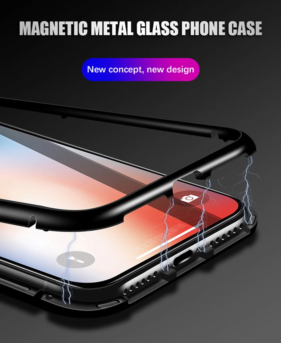 magnetic adsorption metal phone case for iphone 6 6S plus 7 8 plus x xs max xr(1)