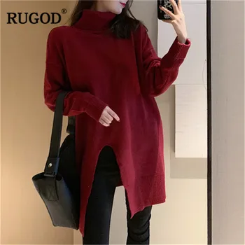 RUGOD Fashion Elegant Long Women Sweaters Solid Turtleneck Casual Women Pullovers Knitted Women Tops pull femme hiver
RUGOD Fashion Elegant Long Women Sweaters Solid Turtleneck Casual Women Pullovers Knitted Women Tops pull femme hiver