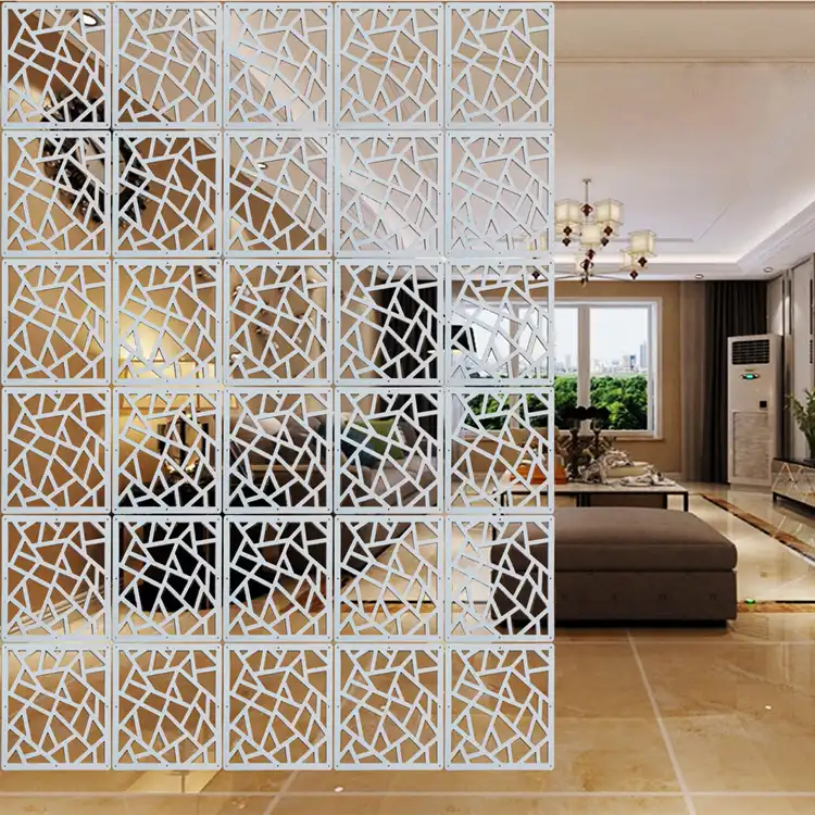 Modern Simple A Living Room Hanging Folding Screen Hollow White