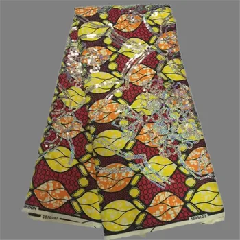 Graceful party batik cotton material African real wax fabric with nice sequins for fashion dress WFS11 (6yards/lot)
Graceful party batik cotton material African real wax fabric with nice sequins for fashion dress WFS11 (6yards/lot)