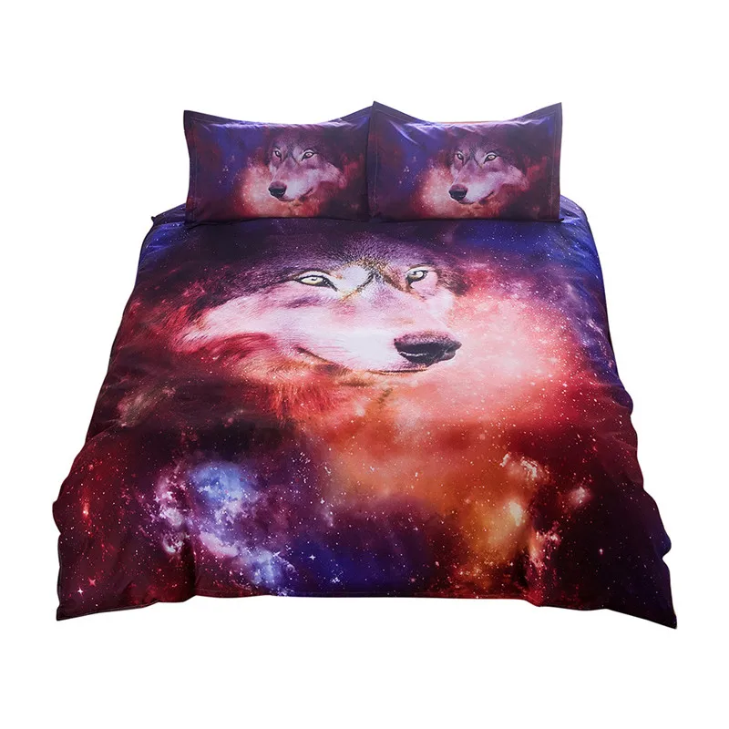 New Bedding Quilt Cover And Pillowcase 3D Printed Wolf Headfull Size Three-piece set of bed linen elastic band
New Bedding Quilt Cover And Pillowcase 3D Printed Wolf Headfull Size Three-piece set of bed linen elastic band