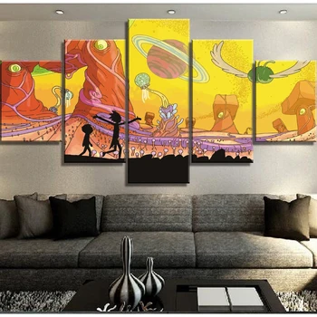 Canvas Wall Art Picture Home Decoration 5 Piece HD Print Large Rick And Morty Painting Living Room Modular Posters Framework
Canvas Wall Art Picture Home Decoration 5 Piece HD Print Large Rick And Morty Painting Living Room Modular Posters Framework