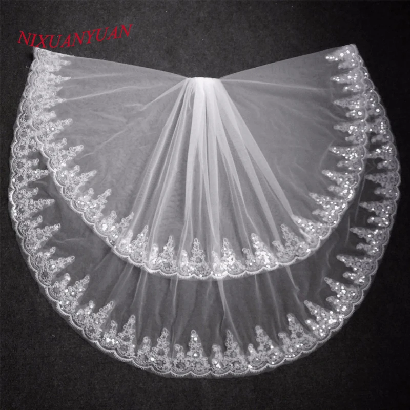2018 Fashion Two Layer Bridal Veil White Ivory Tulle Wedding Veil With Comb Lace Edge Wedding Accessories Bridal Veils In Stock
2018 Fashion Two Layer Bridal Veil White Ivory Tulle Wedding Veil With Comb Lace Edge Wedding Accessories Bridal Veils In Stock