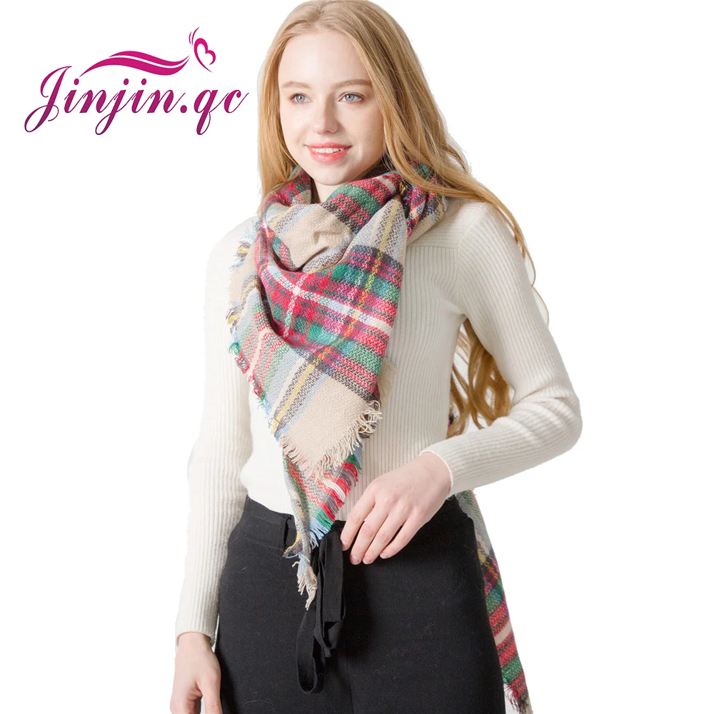 Jinjin.QC 2019 Winter Women Plaid Scarf Triangle Scarves and Shawls Echarpe Foulard Femme Fashion Wraps Bandana Bufanda Mujer
Jinjin.QC 2019 Winter Women Plaid Scarf Triangle Scarves and Shawls Echarpe Foulard Femme Fashion Wraps Bandana Bufanda Mujer