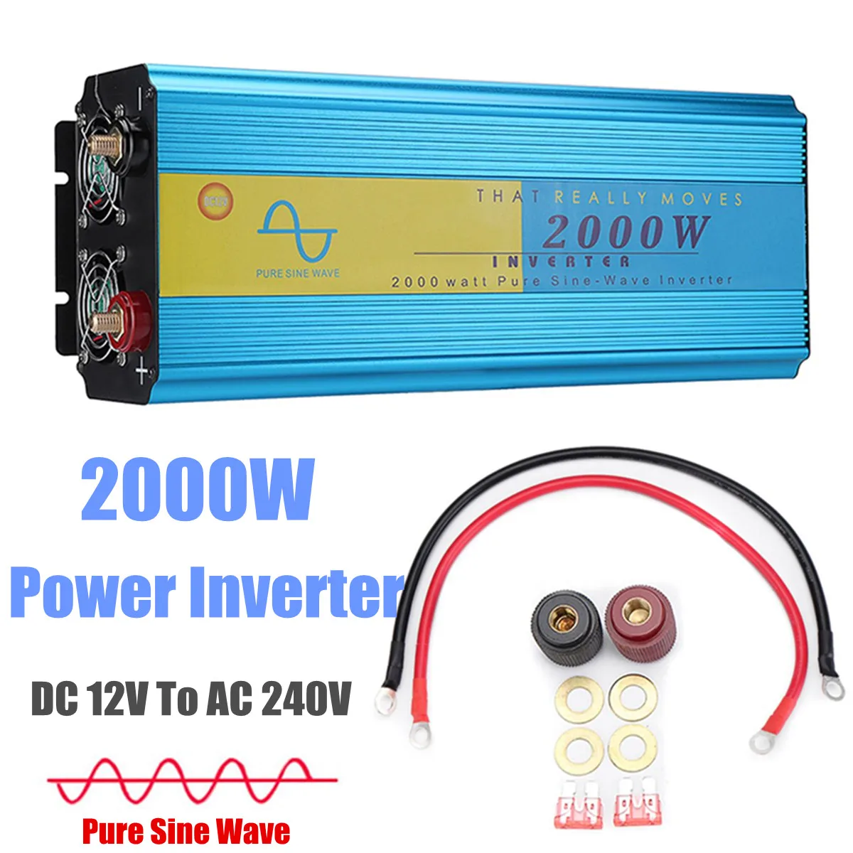 4000W Peak LED Solar Power Inverter DC 12V To AC 240V Pure Sine Wave Converter car caravan boat camping + LCD Display
4000W Peak LED Solar Power Inverter DC 12V To AC 240V Pure Sine Wave Converter car caravan boat camping + LCD Display