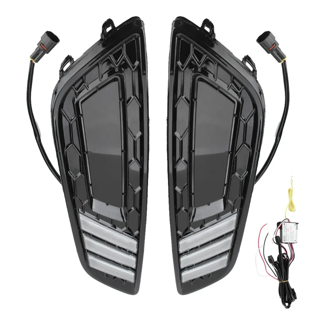 1 Pair Car Daytime Running Light Turn Signal 2-Color LED Fog Lamp for Ford Focus 15-16 made of aluminium substrate waterproof
1 Pair Car Daytime Running Light Turn Signal 2-Color LED Fog Lamp for Ford Focus 15-16 made of aluminium substrate waterproof