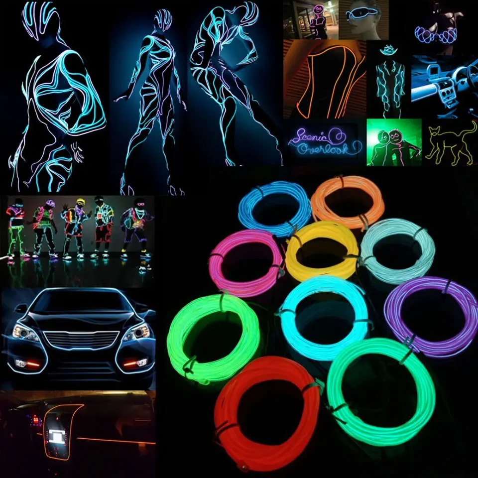 LED 1M 2M 3M 4M 5M Neon LED EL Wire Cable Lamp Glow String Light Tube Auto Car Interior Mouldings Decoration
LED 1M 2M 3M 4M 5M Neon LED EL Wire Cable Lamp Glow String Light Tube Auto Car Interior Mouldings Decoration