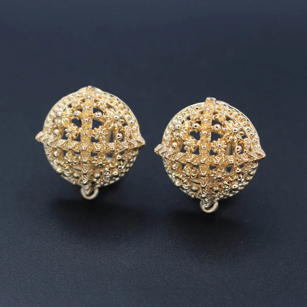 Stud Clip Earrings Post Filigree Circle Base with Loop Hanger DIY Findings Accessories African Congo Arab Wedding Jewelry Making
Stud Clip Earrings Post Filigree Circle Base with Loop Hanger DIY Findings Accessories African Congo Arab Wedding Jewelry Making