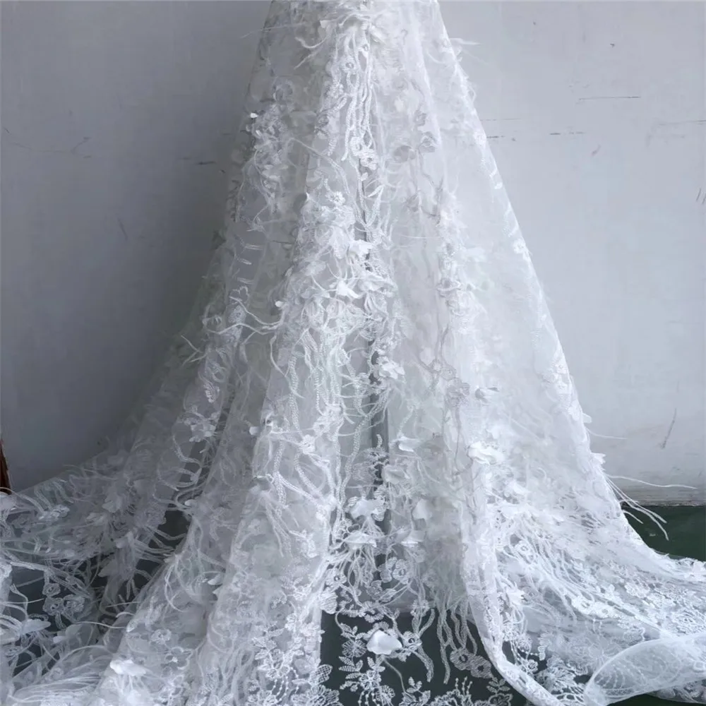African Lace Fabric With 3D Flower And feather 2018 Latest Lace Fabric High Quality 3D Lace Fabric For Wedding Dress A58-1
African Lace Fabric With 3D Flower And feather 2018 Latest Lace Fabric High Quality 3D Lace Fabric For Wedding Dress A58-1
