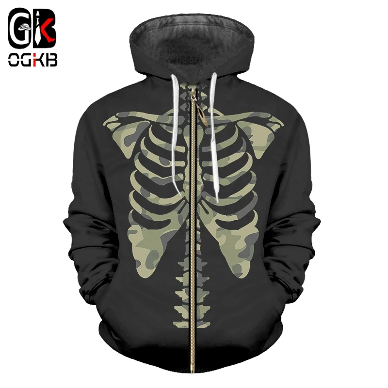 OGKB Men's New Creative Interesting 3D Printed Casual Zip Hoodies Funny Camouflage Skeleton Black Large Size Coat 6XL
OGKB Men's New Creative Interesting 3D Printed Casual Zip Hoodies Funny Camouflage Skeleton Black Large Size Coat 6XL