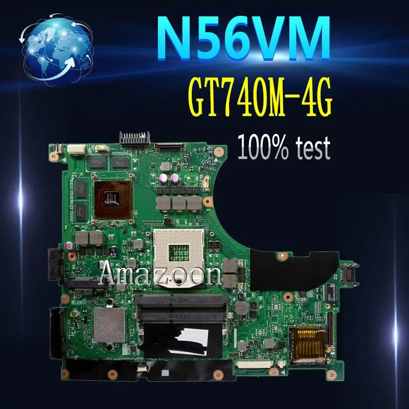 Amazoon N56VB/N56VM Laptop motherboard for ASUS N56VM N56VZ N56VJ N56V N56VV Test original mainboard GT740M-4G Support i3 i5 i7
Amazoon N56VB/N56VM Laptop motherboard for ASUS N56VM N56VZ N56VJ N56V N56VV Test original mainboard GT740M-4G Support i3 i5 i7