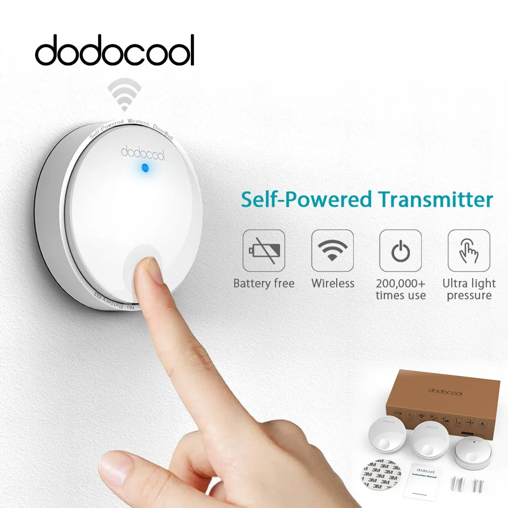 Беспроводной дверной звонок dodocool дистанционный без батарейки