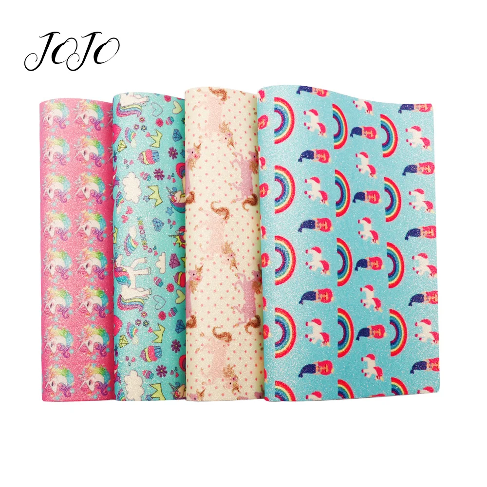 JOJO BOWS 22*30cm Sparkly Glitter Fabric For Needlework Printed Unicorn Sheet For Bow Handmade Craft Supplies Apparel Decoration
JOJO BOWS 22*30cm Sparkly Glitter Fabric For Needlework Printed Unicorn Sheet For Bow Handmade Craft Supplies Apparel Decoration