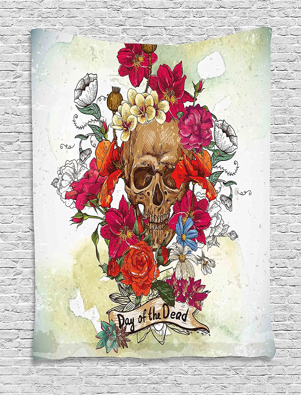 Day Of The Dead Decor Tapestry Skull Dead Head with Flowers Daisies Spanish Festive Tradition Print Wall Hanging for Bedroom
Day Of The Dead Decor Tapestry Skull Dead Head with Flowers Daisies Spanish Festive Tradition Print Wall Hanging for Bedroom