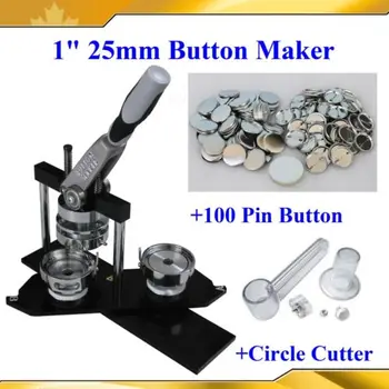 1" Kit HOT SALE!! N4 1" 25mm Badge Button Maker Machine + Adjustable Circle Cutter+100 Sets Metal Pinback Button Supply
1" Kit HOT SALE!! N4 1" 25mm Badge Button Maker Machine + Adjustable Circle Cutter+100 Sets Metal Pinback Button Supply