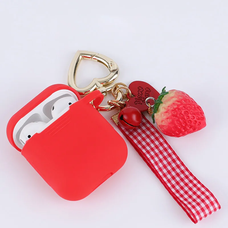 For Apple AirPods Case Cute Sweet strawberry Protective Cover Bluetooth Earphone Case For Airpods Accessories Key Ring Anti-lost
For Apple AirPods Case Cute Sweet strawberry Protective Cover Bluetooth Earphone Case For Airpods Accessories Key Ring Anti-lost