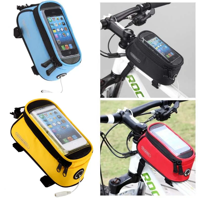 4.2" 4.8" 5.5" Roswheel Touchscreen Bike Bag Phone Pouch with Audio Extension Line Front Frame Waterproof Cycling Bicycle Bags
4.2" 4.8" 5.5" Roswheel Touchscreen Bike Bag Phone Pouch with Audio Extension Line Front Frame Waterproof Cycling Bicycle Bags
