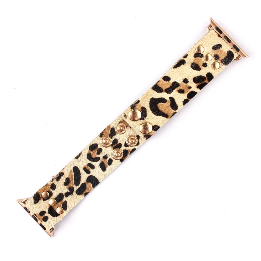 Handmade Leopard Print Leather Apple Watch Watchband Bracelet Dot Adjustable Length Watchband For Women Fashion
Handmade Leopard Print Leather Apple Watch Watchband Bracelet Dot Adjustable Length Watchband For Women Fashion