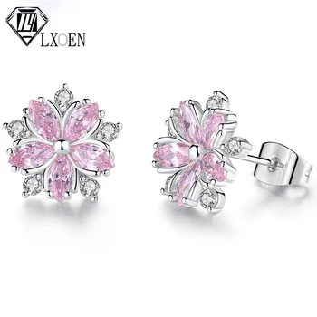 Cute Romantic Clear Zircon Flower Shape Simple Stud Earrings with Silver Color Cubic Zirconia Studs Ear for Women Party Wedding
Cute Romantic Clear Zircon Flower Shape Simple Stud Earrings with Silver Color Cubic Zirconia Studs Ear for Women Party Wedding