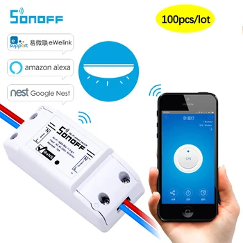 100pcs SONOFF Basic Wireless Wifi Switch 10A AC90-250V Remote Control Automation Module Relay DIY Timer Universal Smart Home
100pcs SONOFF Basic Wireless Wifi Switch 10A AC90-250V Remote Control Automation Module Relay DIY Timer Universal Smart Home