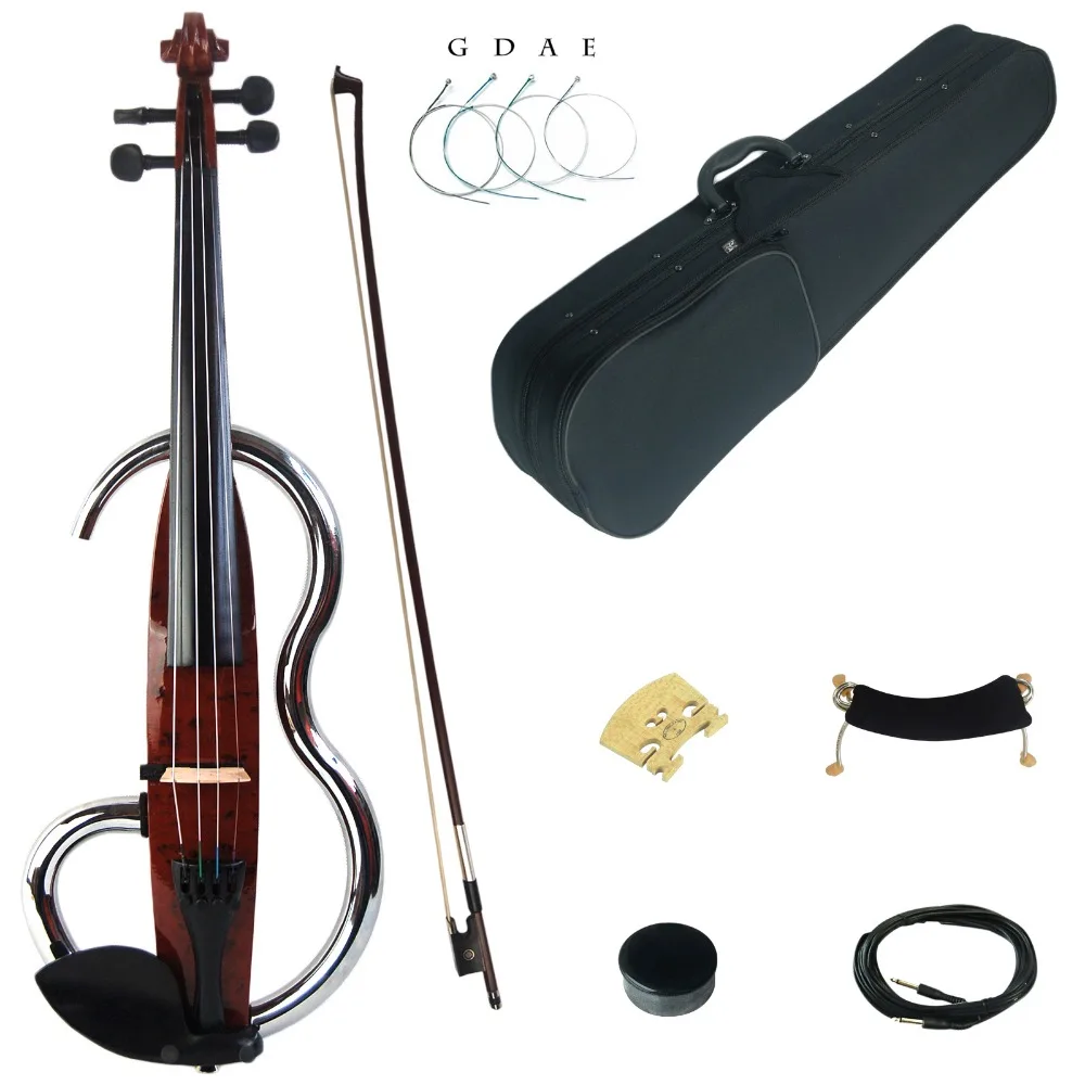 Kinglos Full Size 4/4 Colored Solid Wood Advanced Metal Electric / Silent Violin Kit with Ebony Fittings
Kinglos Full Size 4/4 Colored Solid Wood Advanced Metal Electric / Silent Violin Kit with Ebony Fittings