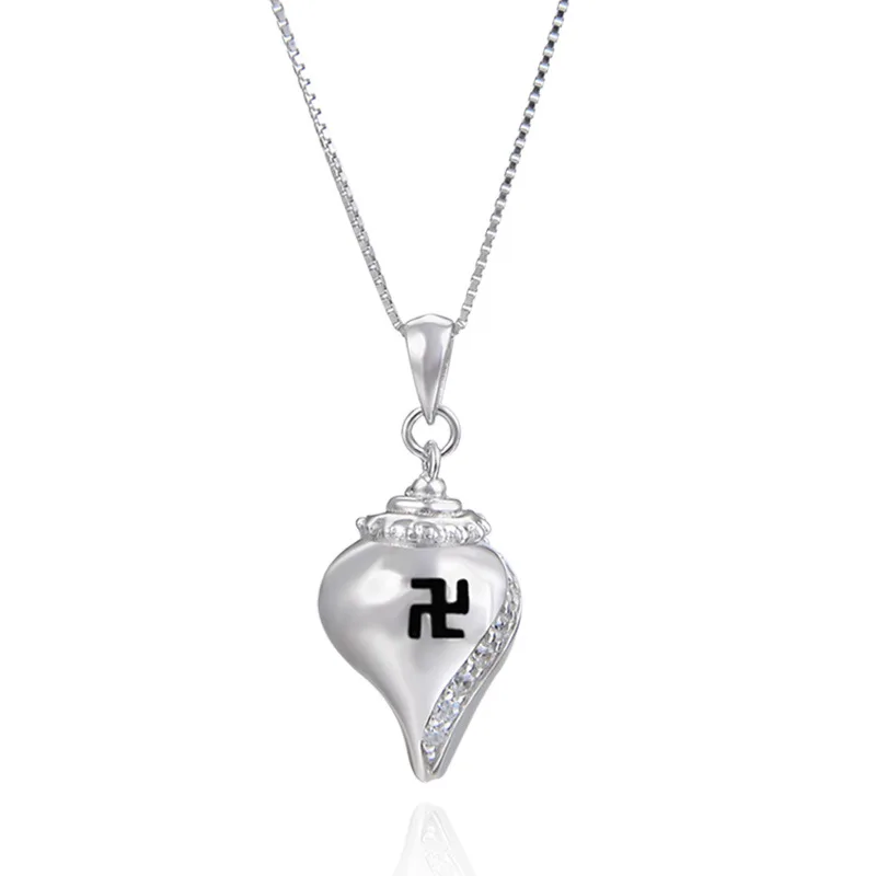 YJ001002 New S925 Silver Jewelry Swastikas Heart Print Sea Snail Zirconite Buddhist Necklace Auspicious Body-protecting Pendants
YJ001002 New S925 Silver Jewelry Swastikas Heart Print Sea Snail Zirconite Buddhist Necklace Auspicious Body-protecting Pendants