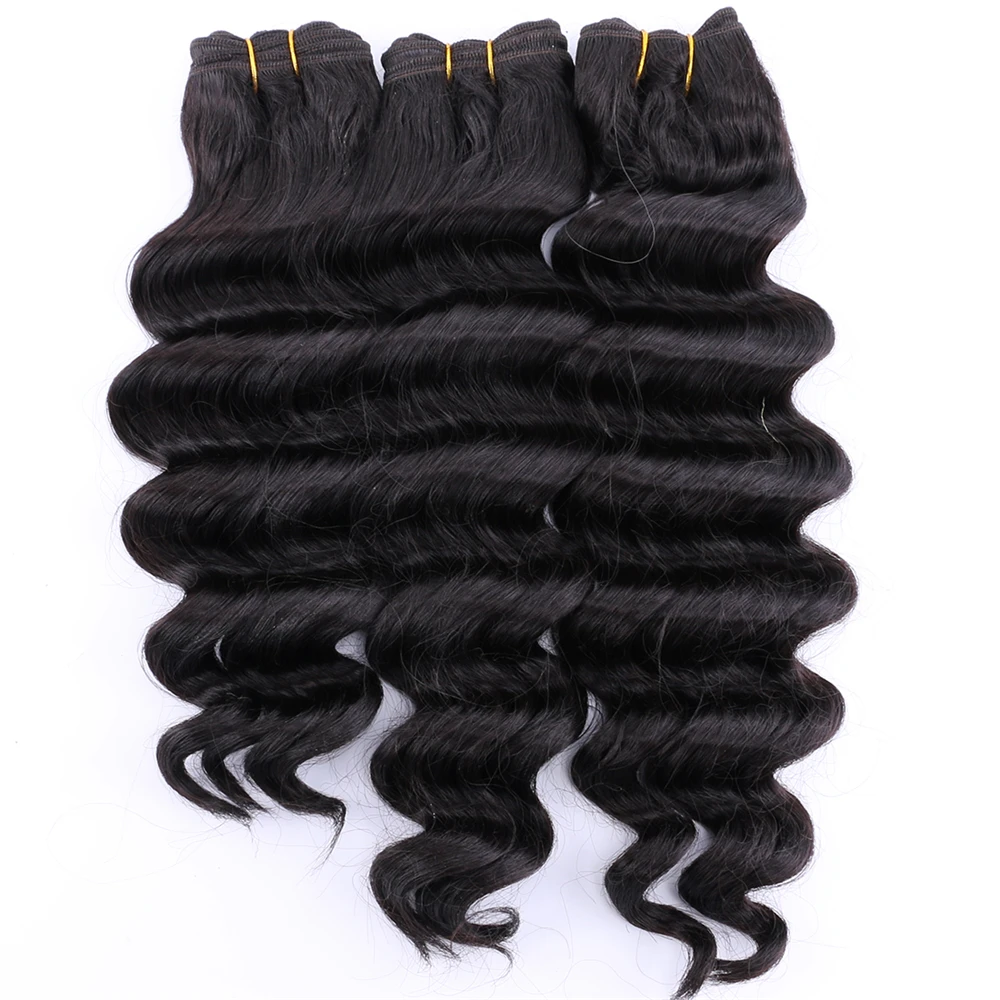 Color 2# Natural black Deep wave bundles 300Gram/lot Heat Resistant Synthetic Hair Extensions 12-20 inch available hair weave
Color 2# Natural black Deep wave bundles 300Gram/lot Heat Resistant Synthetic Hair Extensions 12-20 inch available hair weave