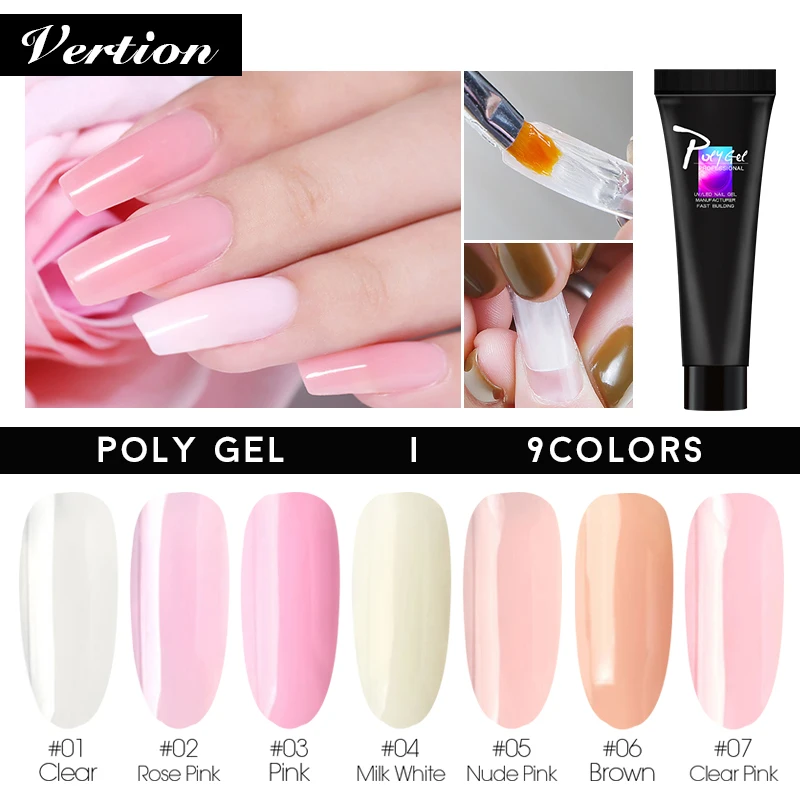 Verntion Poly Gel Set UV LED Clear Gel Varnish Nail Art Quick Building Extensions Hard Jelly Builder Gel for Nails Poly Gel
Verntion Poly Gel Set UV LED Clear Gel Varnish Nail Art Quick Building Extensions Hard Jelly Builder Gel for Nails Poly Gel