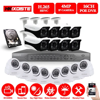 16ch 5MP POE Kit H.265 System CCTV Security Up to 16ch NVR Support 16ch 4k Outdoor Waterproof IP Camera 
16ch 5MP POE Kit H.265 System CCTV Security Up to 16ch NVR Support 16ch 4k Outdoor Waterproof IP Camera