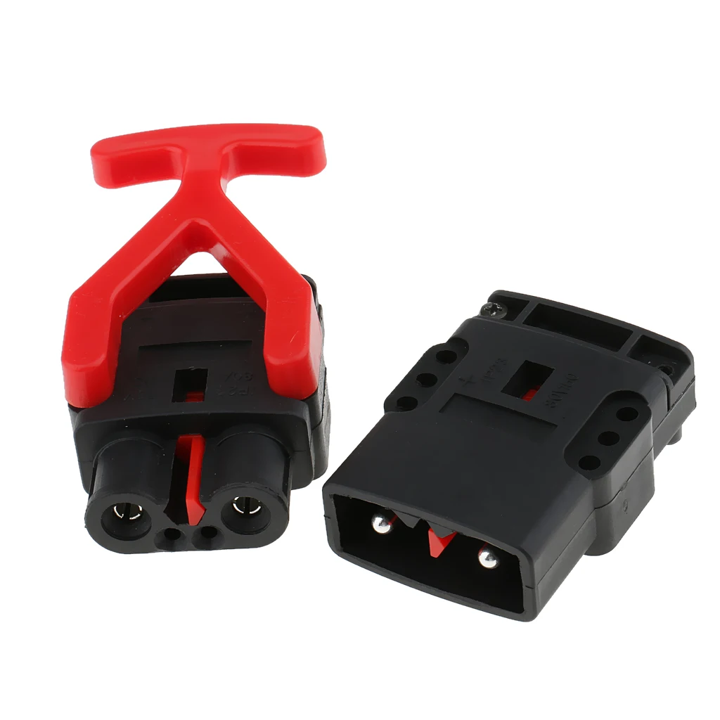 80A Battery Connect Wire Harness Disconnect Forklift Connector Handle Auto Replacement Part 4.7x2.0inch Black 80A Battery Connect Wire Harness Disconnect Forklift Connector Handle Auto Replacement Part 4.7x2.0inch Black