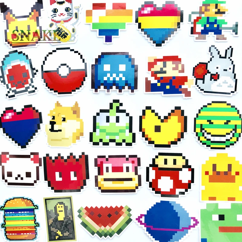TD ZW 25Pcs/lot Cartoon Mario Pixel Style Sticker For Car Laptop Luggage Skateboard Backpack Tables Case Decal Kids Toy Sticker
TD ZW 25Pcs/lot Cartoon Mario Pixel Style Sticker For Car Laptop Luggage Skateboard Backpack Tables Case Decal Kids Toy Sticker