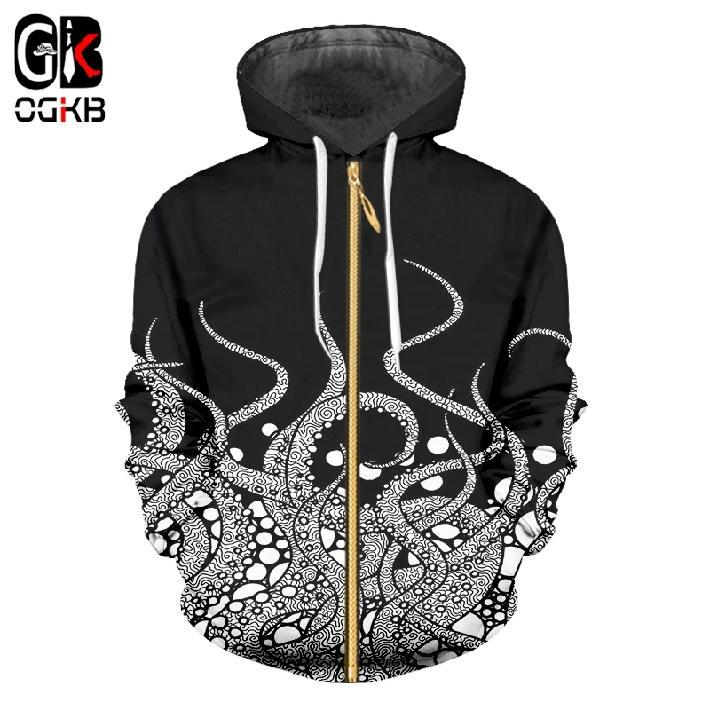 OGKB New Harajuku Hoodies Men/women's Tentacle Octopus Printing Sweatshirt Male Hip Hop Autumn Winter Zipper Hoody Casual Jacket
OGKB New Harajuku Hoodies Men/women's Tentacle Octopus Printing Sweatshirt Male Hip Hop Autumn Winter Zipper Hoody Casual Jacket