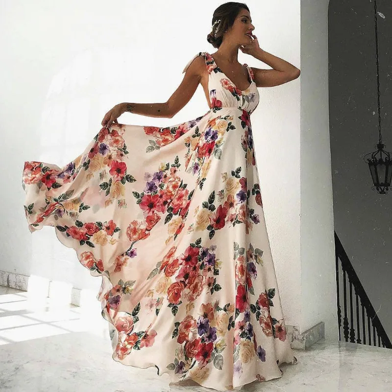 Summer Sexy Backeless Long Dress Women Spaghetti Strap Maxi Long Dress Floral Print Sleeveless Floor Length Maxi Dress Female
Summer Sexy Backeless Long Dress Women Spaghetti Strap Maxi Long Dress Floral Print Sleeveless Floor Length Maxi Dress Female