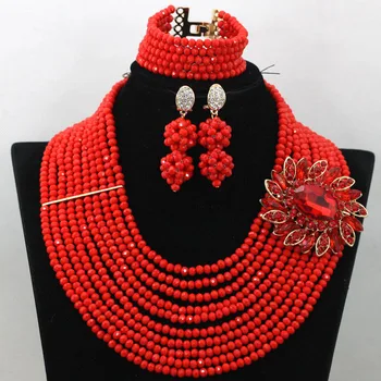 Amazing Red Costume Nigerian Wedding African Jewelry Sets Crystal Necklace Jewelry Set Hot Free Shipping WA613
Amazing Red Costume Nigerian Wedding African Jewelry Sets Crystal Necklace Jewelry Set Hot Free Shipping WA613