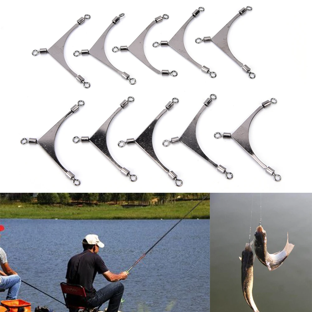 American 3 Way Stainless Steel Fishing Jig Head Swivels Fishing Rolling Pole Swivel Fishing Tackle Fishing Connector 10 PCS
American 3 Way Stainless Steel Fishing Jig Head Swivels Fishing Rolling Pole Swivel Fishing Tackle Fishing Connector 10 PCS