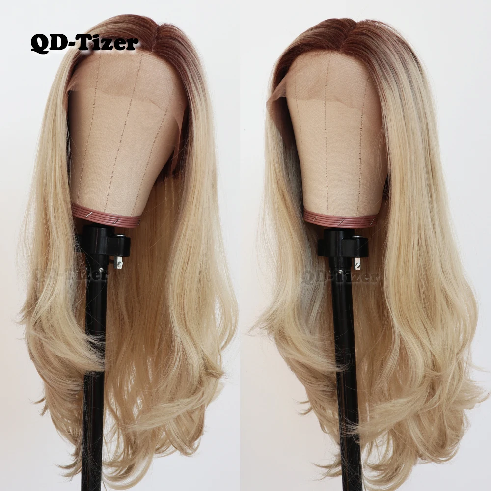 QD-Tizer Natural Wavy Hair Blonde Ombre Long Lace Wigs Glueless Heat Resistant Synthetic Lace Front Wigs for Black Women
QD-Tizer Natural Wavy Hair Blonde Ombre Long Lace Wigs Glueless Heat Resistant Synthetic Lace Front Wigs for Black Women